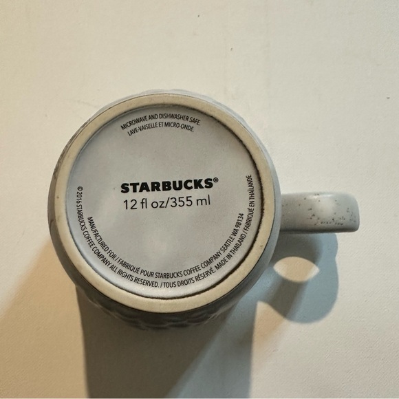 Starbucks 2016 Anniversary Siren Tail Mug 12 fl oz Bone (Almost very pale blue) - Picture 6 of 6